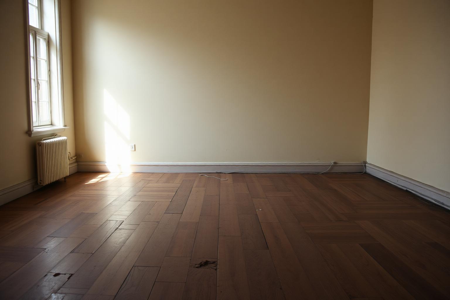 Alter, abgenutzter Holzboden